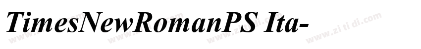 TimesNewRomanPS Ita字体转换